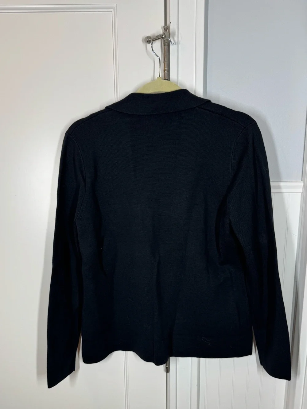 J. Crew factory Schoolboy Sweater One Button Black Blazer Size large petite NEW